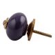Purple Round Golden Fitting Ceramic Dresser Knob